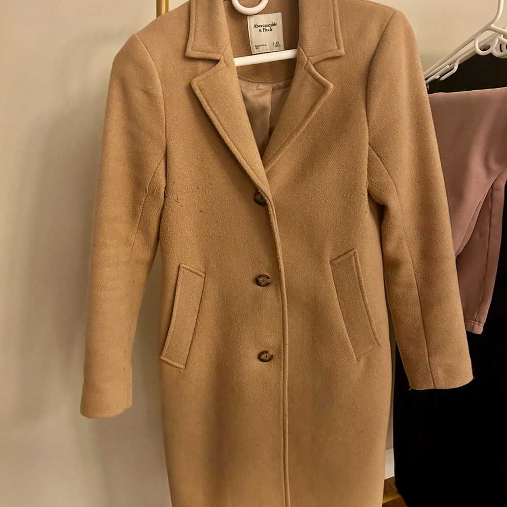 Abercrombie & Fitch Tan Trench Dad Coat